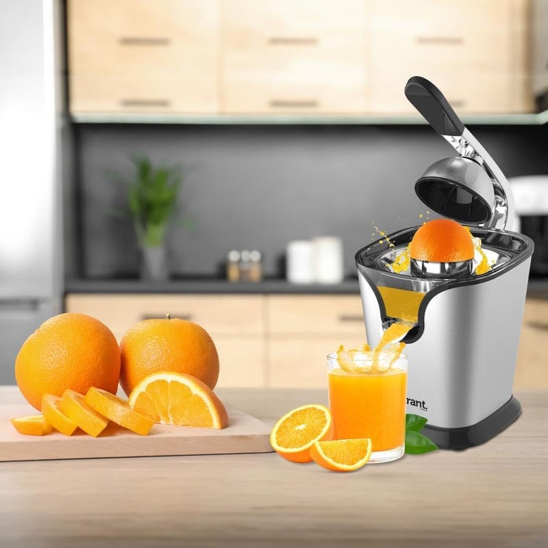 COURANT Premium Citrus Juicer Electric | Powerful 160W Motor, Square Design, Soft-Grip Handle, Anti-Drip Spout, Auto Juicing,Stainless Steel Dishwasher-Safe Parts, Cord Storage for Easy Cleanup - Image 2
